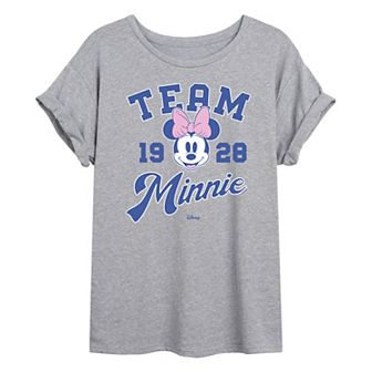 Juniors' Disney's Minnie Mouse Est. 1928 Oversized Tee