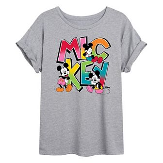 Juniors' Disney's Mickey Mouse Oversized Tee