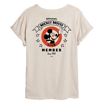 Juniors' Disney's Mickey Mouse Club Member Oversized Tee