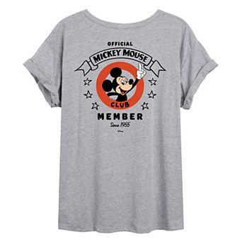 Juniors' Disney's Mickey Mouse Club Member Oversized Tee