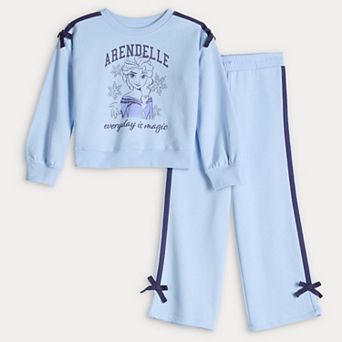 Girls 4-12 Jumping Beans® Disney's Frozen Elsa Bow Shoulder Crew Top & Wide Leg Pants Set