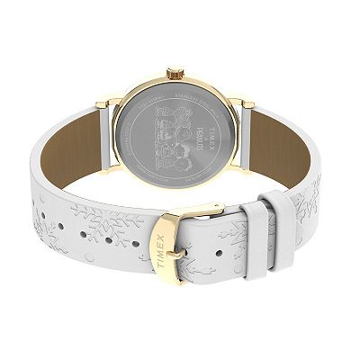 Timex® x Peanuts Weekender Women's Snoopy Holiday Leather Strap Watch - TW2W24100