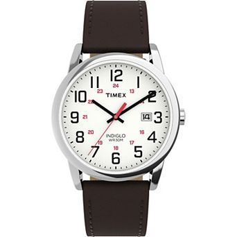 Timex® Men's Easy Reader® Leather Strap Watch - TW2Y12600