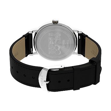 Timex® Peanuts Leather Strap Watch with Snoopy Dancing Dial