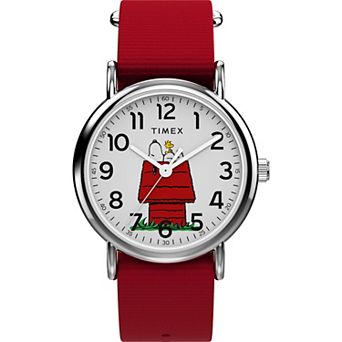 Timex® x Peanuts Weekender Juniors Snoopy Dog House Fabric Strap Watch - TW2Y31200