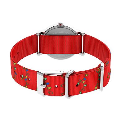 Timex® Weekender Snoopy Red Holiday Lights Fabric Strap Watch – TW2Y39500JT