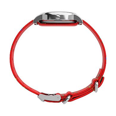Timex® Weekender Snoopy Red Holiday Lights Fabric Strap Watch – TW2Y39500JT
