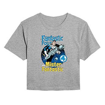 Juniors' Marvel The Fantastic Four: First Steps Mr. Fantastic Cropped Tee