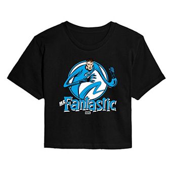 Juniors' Marvel The Fantastic Four: First Steps Mr. Fantastic Cropped Tee