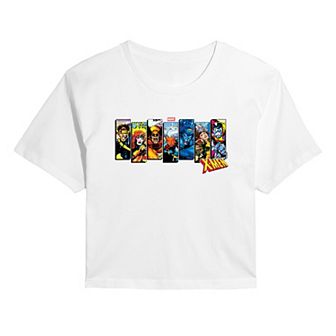 Juniors' Marvel X-Men Comic Characters Cropped Tee