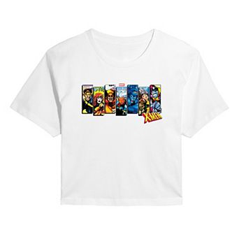 Juniors' Marvel X-Men Comic Characters Cropped Tee