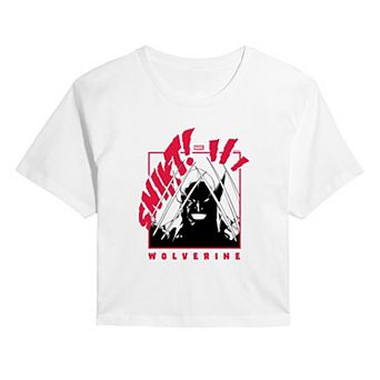 Juniors' Marvel Wolverine SNIKT! Claws Cropped Tee