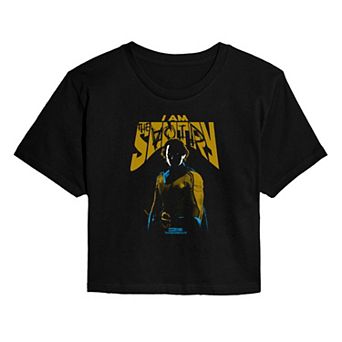 Juniors' Marvel Thunderbolts I Am The Sentry Cropped Tee