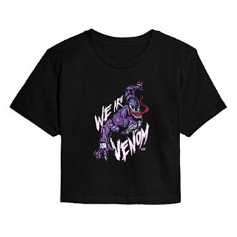 Juniors' Marvel Venom We Are Venom Cropped Tee