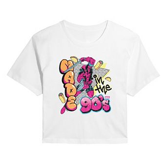 Juniors' Marvel Deadpool Made In The 90's Cropped Tee