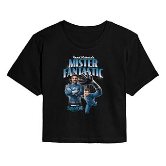 Juniors' Marvel The Fantastic Four: First Steps Mr. Fantastic Cropped Tee
