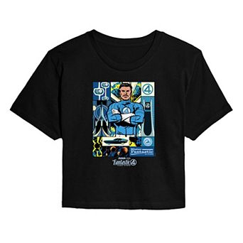 Juniors' Marvel The Fantastic Four: First Steps Mr. Fantastic Cropped Tee