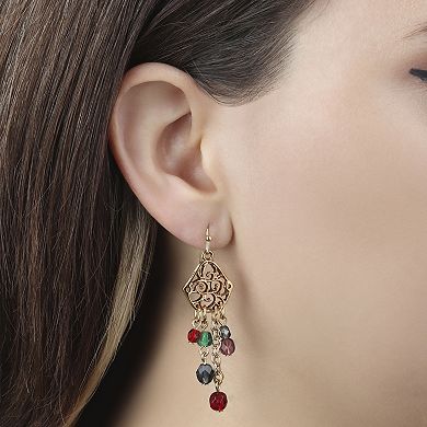 1928 14k Gold Dipped Filigree Beads Earrings