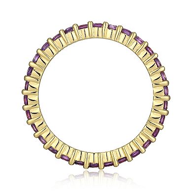 Classic Treasures Sterling Silver Lab-Created Gemstone Ring