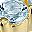 Gold Tone Blue Topaz