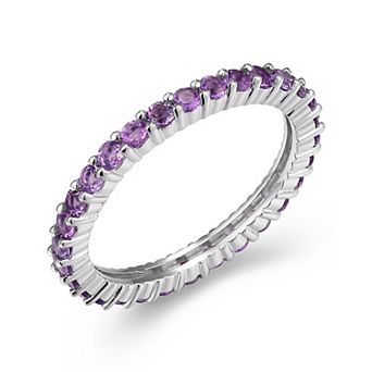 Classic Treasures Sterling Silver Lab-Created Gemstone Ring