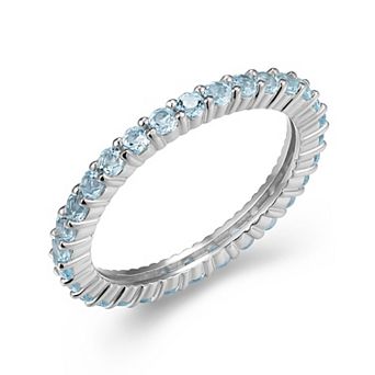 Classic Treasures Sterling Silver Lab-Created Gemstone Ring