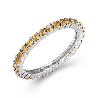 Classic Treasures Sterling Silver Lab-Created Gemstone Ring