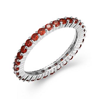 Classic Treasures Sterling Silver Lab-Created Gemstone Ring