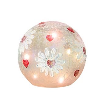 Studio 66 Hearts & Daisies Mini Orb Table Lamp