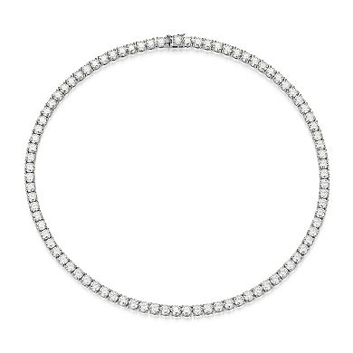 Classic Treasures Sterling Silver Lab-Created Moissanite Necklace