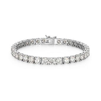 Classic Treasures Sterling Silver Lab-Created Moissanite Bracelet