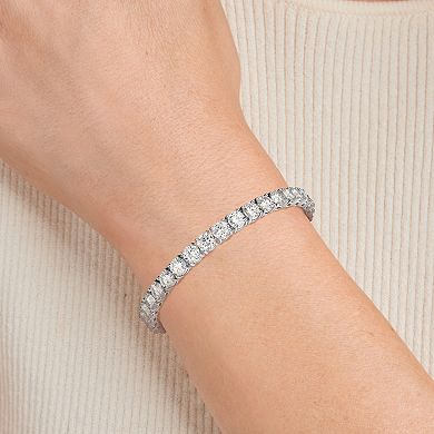Classic Treasures Sterling Silver Lab-Created Moissanite Bracelet