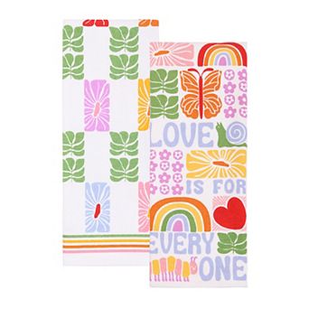 Celebrate Together™ Summer 2 pk Colorful Pattern Kitchen Towels