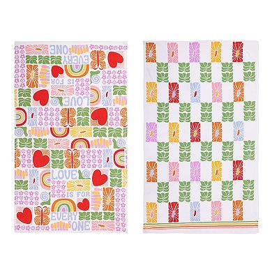 Celebrate Together™ Summer 2-pk. Colorful Pattern Kitchen Towels