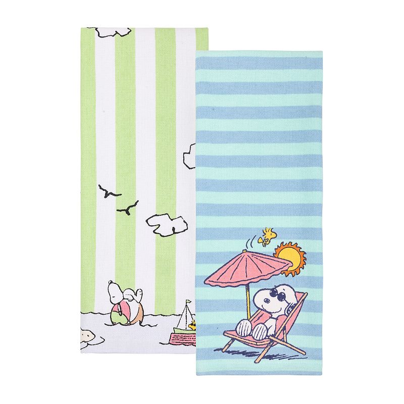 Celebrate Together™ Summer 2-pk. Snoopy Kitchen Towels, Blue