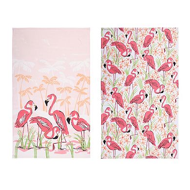 Celebrate Together™ Summer Flamingo Kitchen Towel 2-pk.