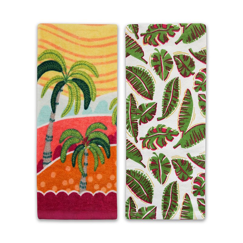 Celebrate Together™ Summer 2-Pack Tropical Print Kitchen Towels, Multi