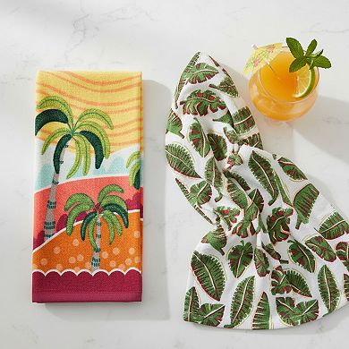Celebrate Together™ Summer 2-Pack Tropical Print Kitchen Towels