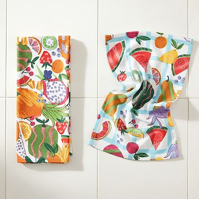 Celebrate Together™ Summer 2-Pack Fruit Print Terry Loop Kitchen Towels