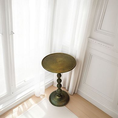 Carolina Chair & Table Hammered Dimple Metal End Table