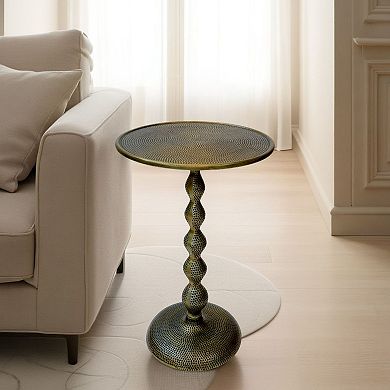 Carolina Chair & Table Hammered Dimple Metal End Table