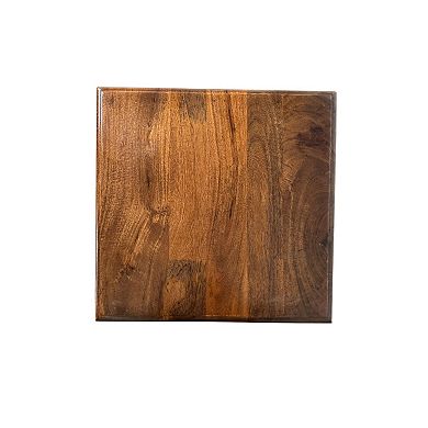 Carolina Chair & Table Wood & Cane 3 Shelf Side Table