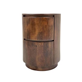 Carolina Chair & Table Kingston 2-Drawer Round Nightstand
