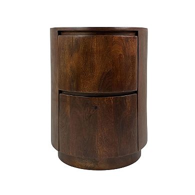 Carolina Chair & Table Kingston 2-Drawer Round Nightstand