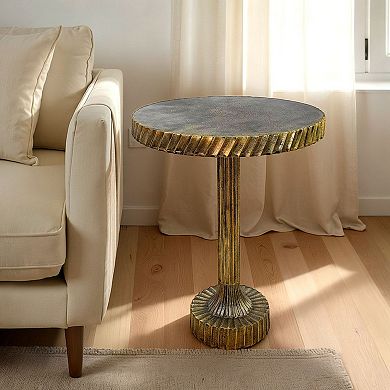 Carolina Chair & Table Textured Base Luxe Pedestal End Table