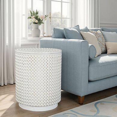 Carolina Chair & Table Dimple Round Wood End Table