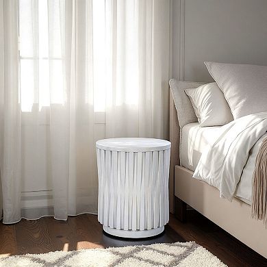 Carolina Chair & Table Round Vertical Slats End Table