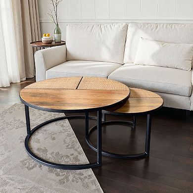 Carolina Chair & Table Round Nesting Coffee Table 2-pc. Set
