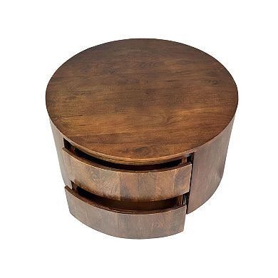Carolina Chair & Table 2-Drawer Round Coffee Table
