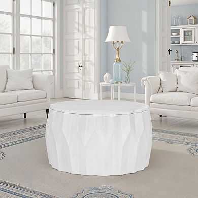 Carolina Chair & Table Mango Wood Faceted Round Coffee Table